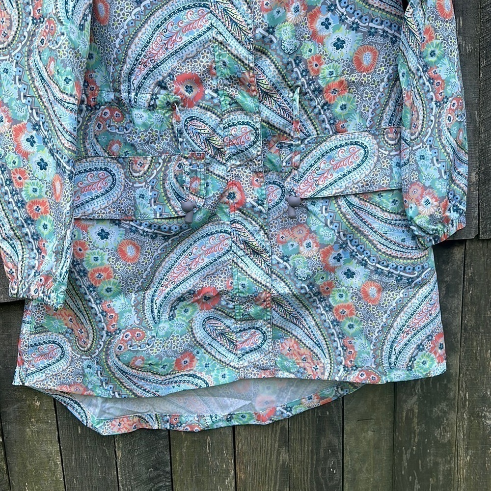 NWT Vera Bradley Packable Raincoat - Citrus Paisley Large Small Medium - Picture 3 of 13
